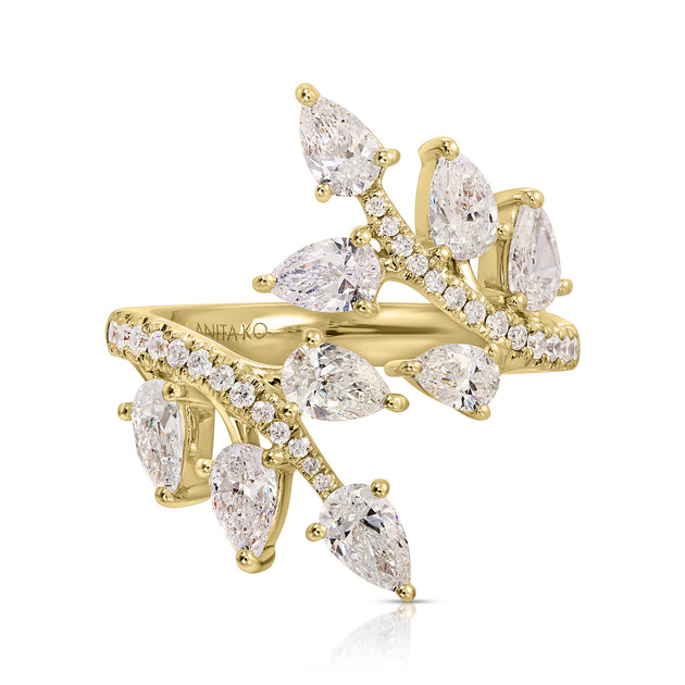 Anita Ko LARGE PAVE DIAMOND IVY RING