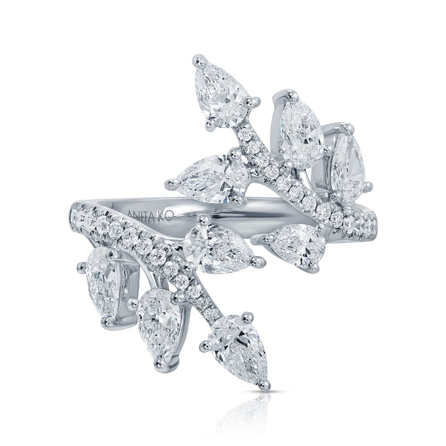 anita ko LARGE PAVE DIAMOND IVY RING