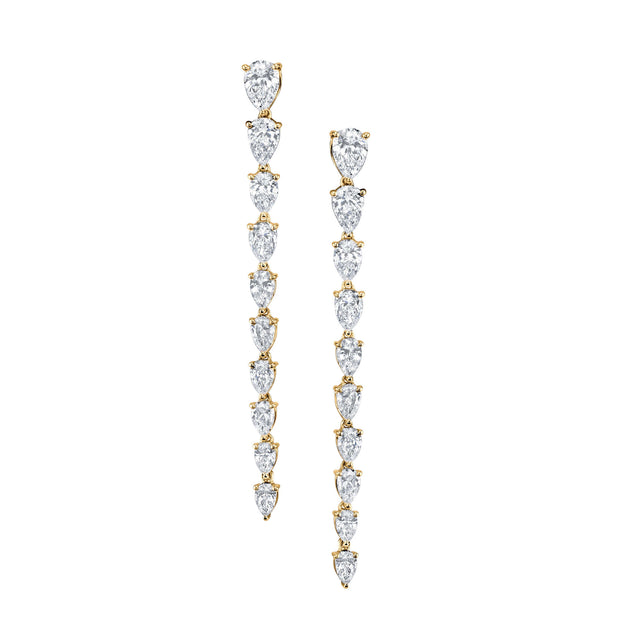 Anita Ko LARGE PEAR DIAMOND DROP EARRINGS