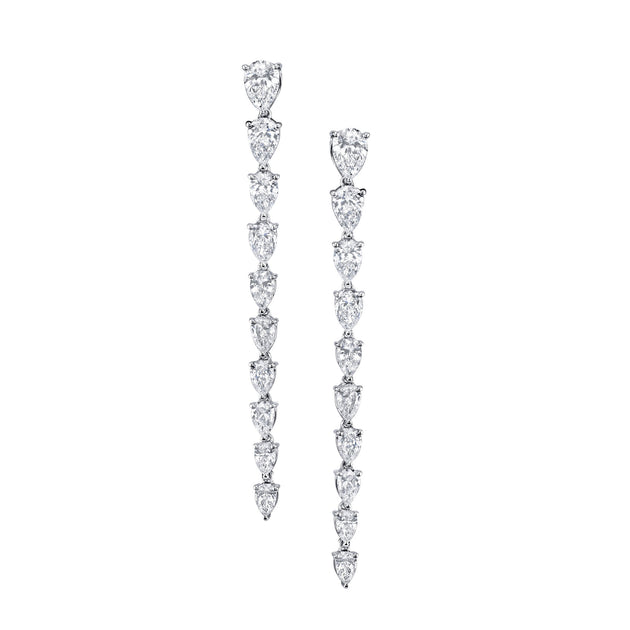 anita ko LARGE PEAR DIAMOND DROP EARRINGS