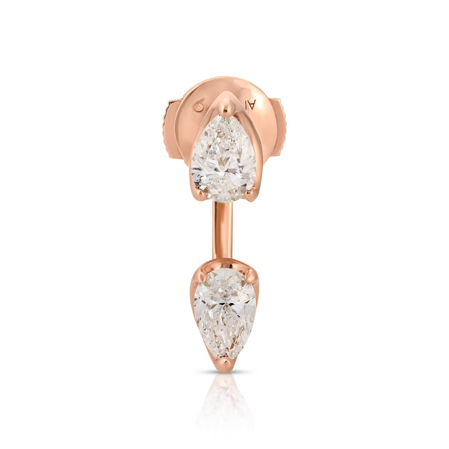 Anita Ko LARGE PEAR DIAMOND ORBIT EARRING