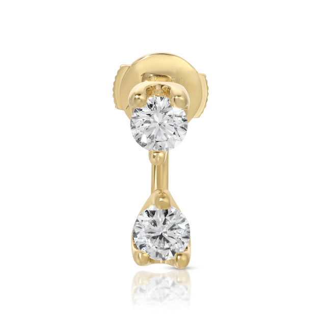 anita ko LARGE ROUND DIAMOND ORBIT EARRING