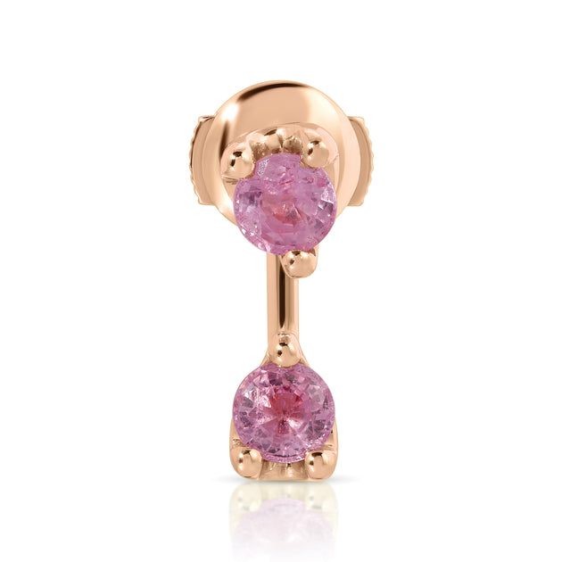 Anita Ko LARGE ROUND PINK SAPPHIRE ORBIT EARRING