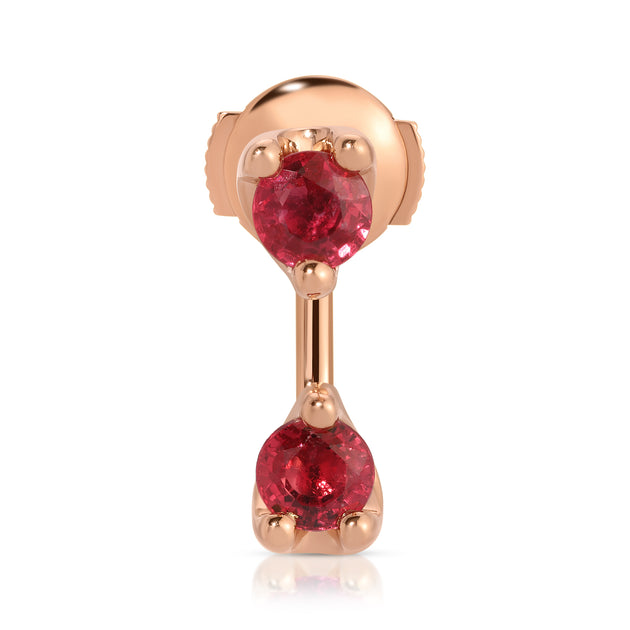 Anita Ko LARGE ROUND RUBY ORBIT EARRING