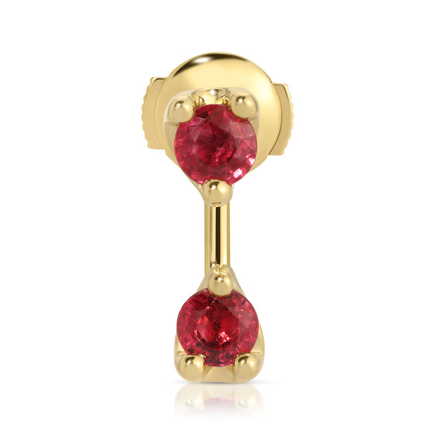 anita ko LARGE ROUND RUBY ORBIT EARRING