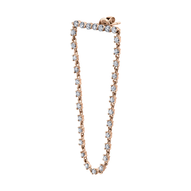 Anita Ko LONG BAR DIAMOND LOOP EARRINGS