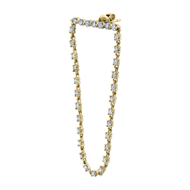 Anita Ko LONG BAR DIAMOND LOOP EARRINGS