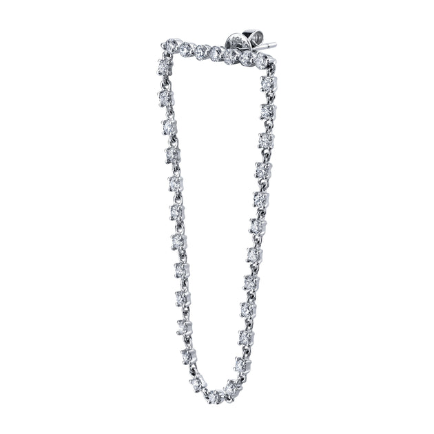 anita ko LONG BAR DIAMOND LOOP EARRINGS