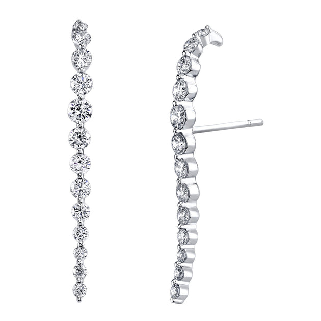 Anita Ko LONG DIAMOND CASCADE EARRINGS
