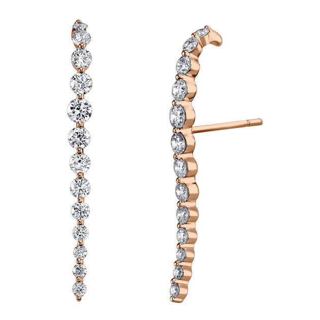 Anita Ko LONG DIAMOND CASCADE EARRINGS