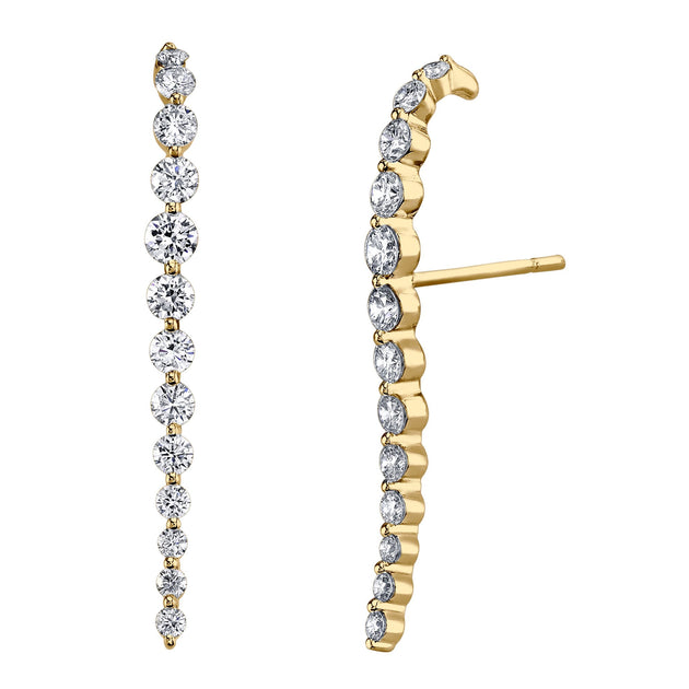anita ko LONG DIAMOND CASCADE EARRINGS