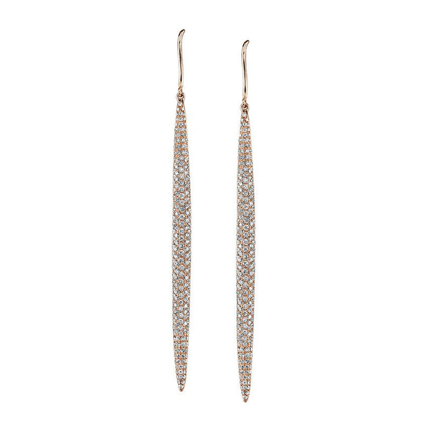 anita ko LONG DIAMOND DAGGER EARRINGS