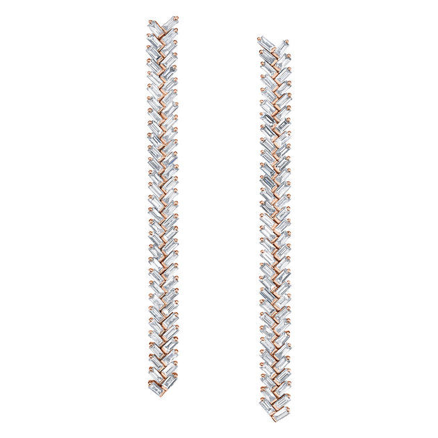 Anita Ko LONG ZIPPER DIAMOND EARRINGS