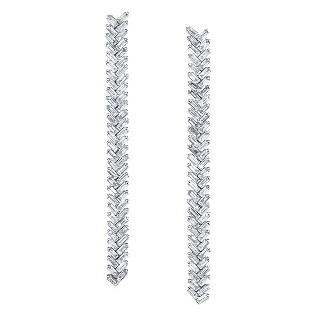 anita ko LONG ZIPPER DIAMOND EARRINGS