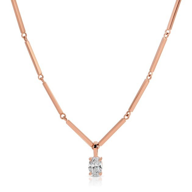 anita ko LOUISE NECKLACE WITH OVAL DIAMOND PENDANT