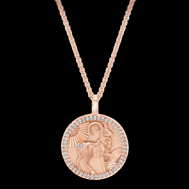 Anita Ko LUCKY DIAMOND GOAT TALISMAN