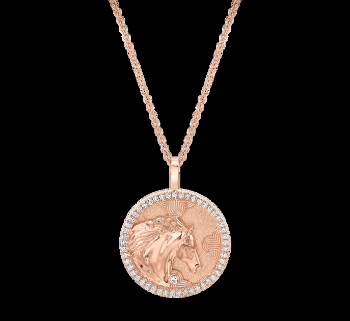 Anita Ko LUCKY DIAMOND HORSE TALISMAN
