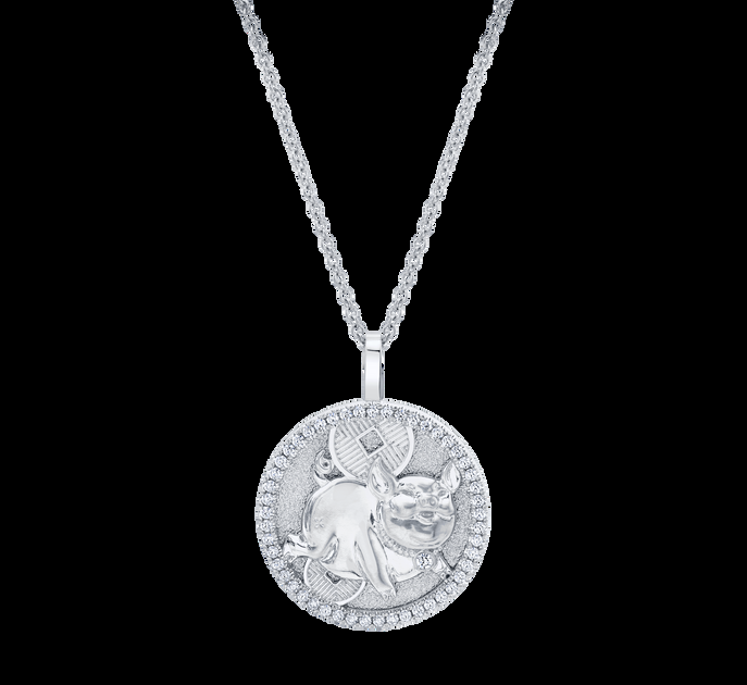 Anita Ko LUCKY DIAMOND PIG TALISMAN