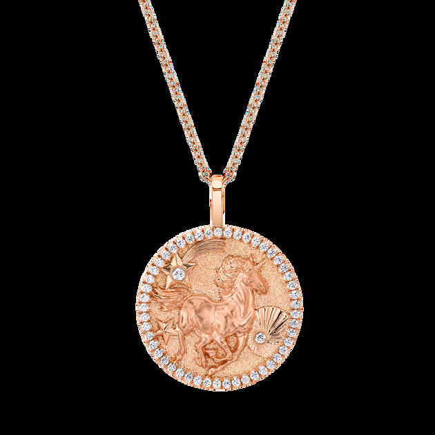 Anita Ko LUCKY DIAMOND UNICORN TALISMAN