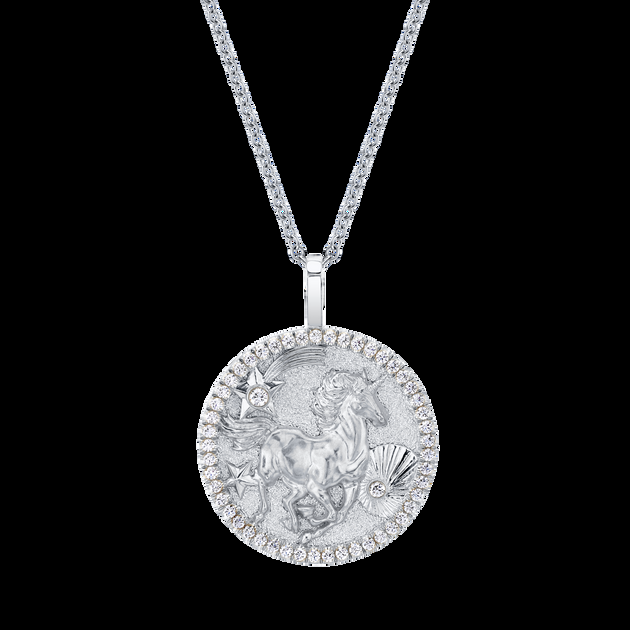 Anita Ko LUCKY DIAMOND UNICORN TALISMAN