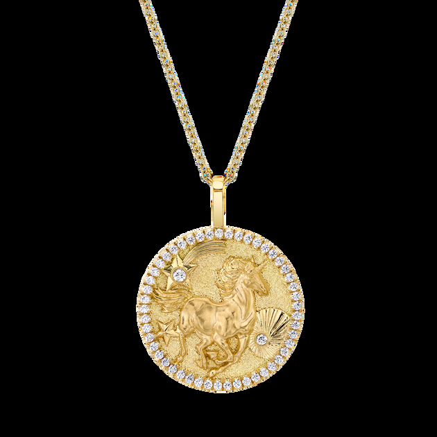 anita ko LUCKY DIAMOND UNICORN TALISMAN