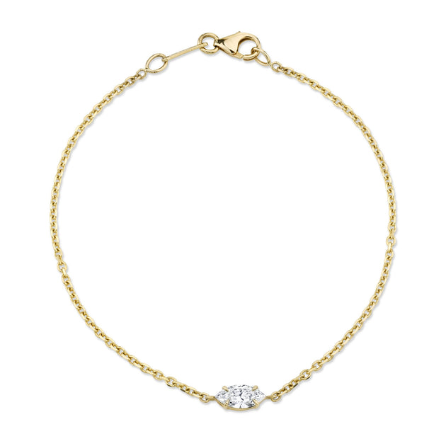 anita ko MARQUISE DIAMOND CHAIN BRACELET