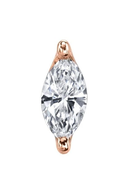 Anita Ko MARQUISE DIAMOND STUD WITH ORBIT BACKING