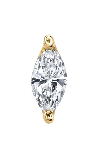anita ko MARQUISE DIAMOND STUD WITH ORBIT BACKING