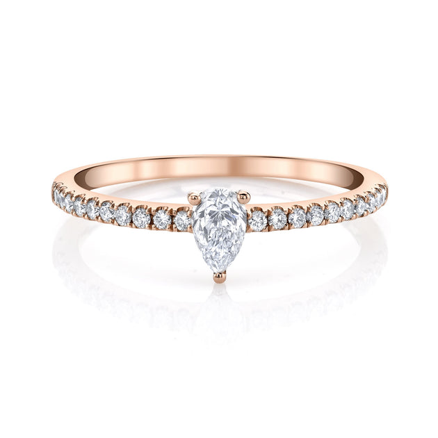 Anita Ko ME/YOU PEAR DIAMOND PAVE RING