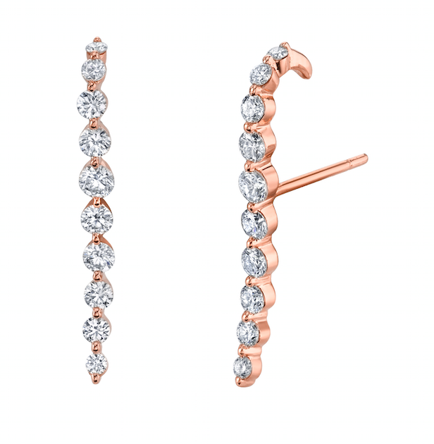 Anita Ko MEDIUM DIAMOND CASCADE EARRINGS