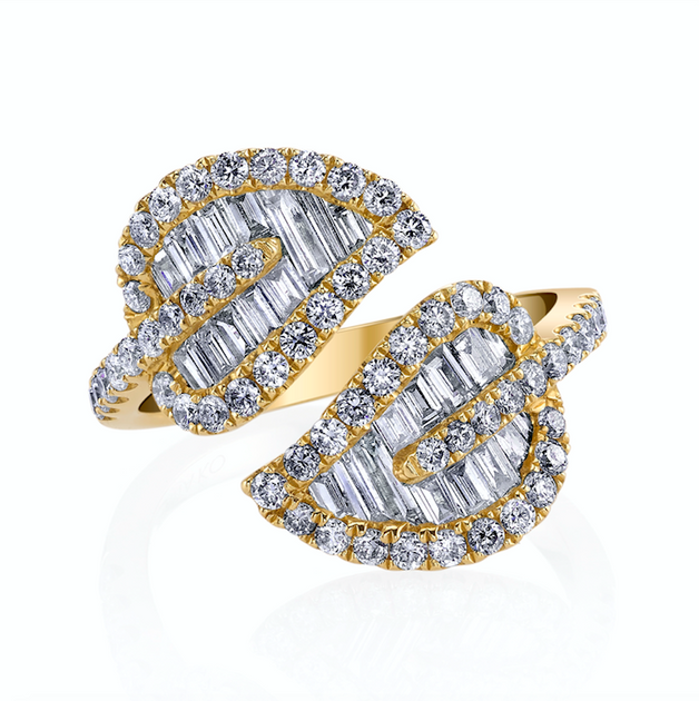 Anita Ko MEDIUM LEAF DIAMOND RING