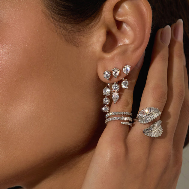 Anita Ko MEDIUM PALM LEAF DIAMOND RING