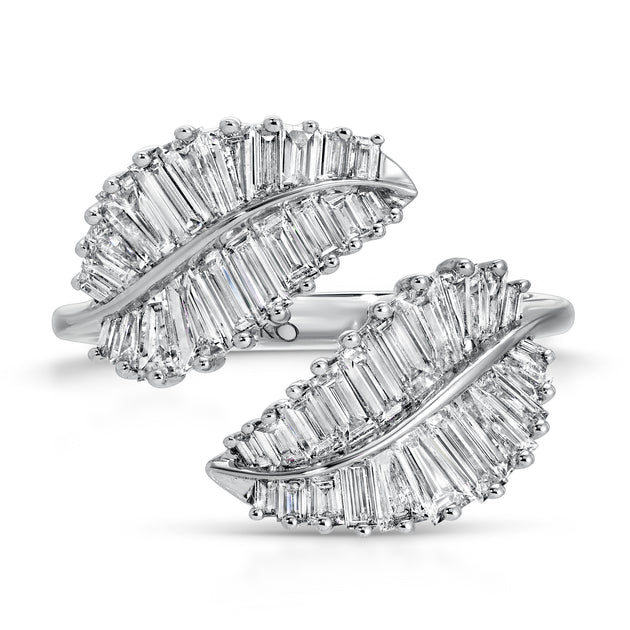 anita ko MEDIUM PALM LEAF DIAMOND RING