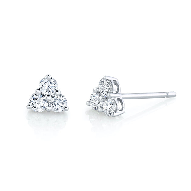 anita ko MEDIUM TRILLION DIAMOND STUDS