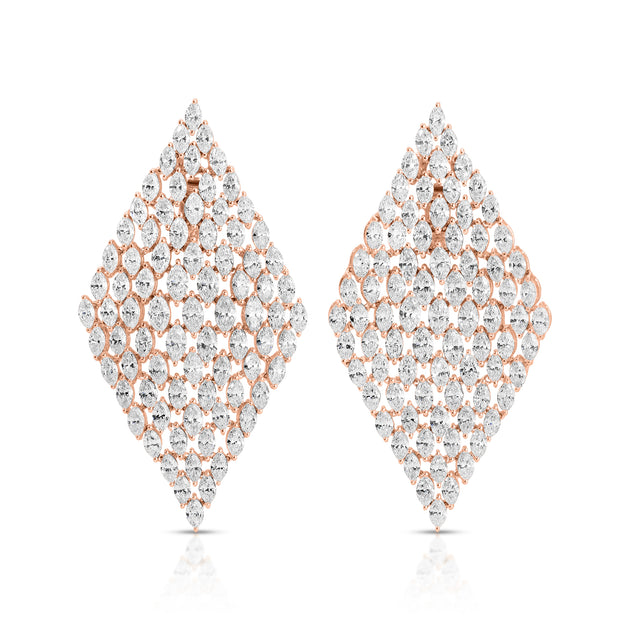 Anita Ko MESH MARQUIS DIAMOND EARRINGS