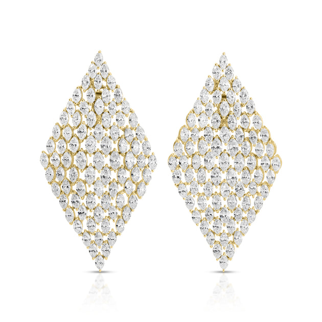 Anita Ko MESH MARQUIS DIAMOND EARRINGS