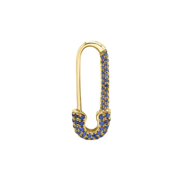 Anita Ko MINI BLUE SAPPHIRE SAFETY PIN EARRING