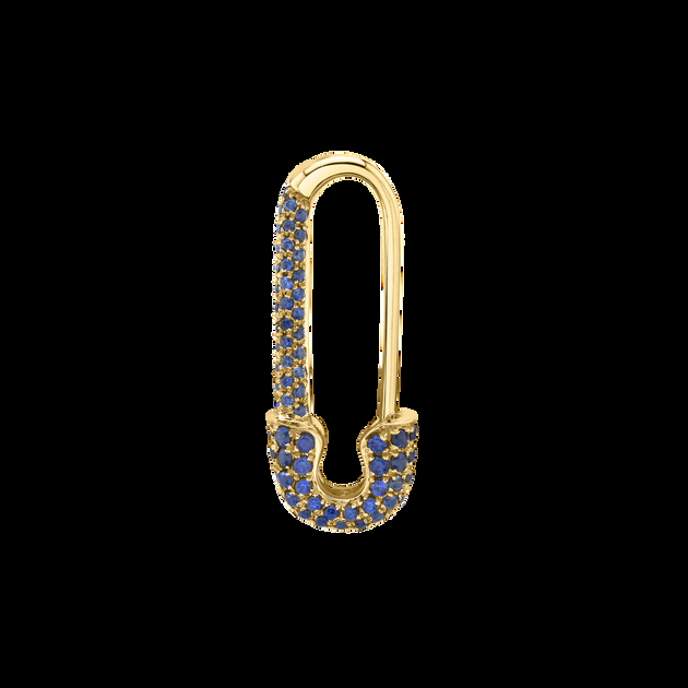 anita ko MINI BLUE SAPPHIRE SAFETY PIN EARRING