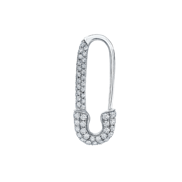 anita ko MINI DIAMOND SAFETY PIN EARRING