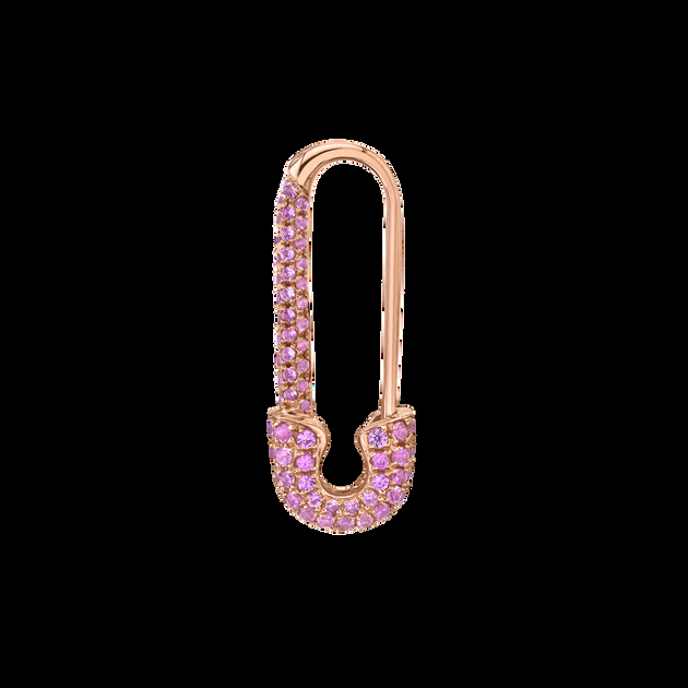 Anita Ko MINI PINK SAPPHIRE SAFETY PIN EARRING