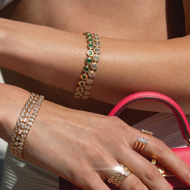 Anita Ko OPHELIA ROUND COLOMBIAN EMERALD BRACELET