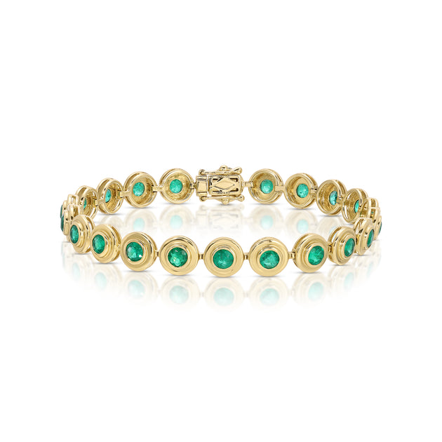 anita ko OPHELIA ROUND COLOMBIAN EMERALD BRACELET