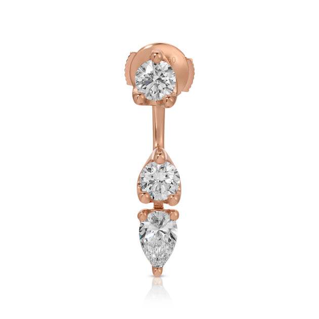 Anita Ko ORBIT ROUND & PEAR DROP EARRING