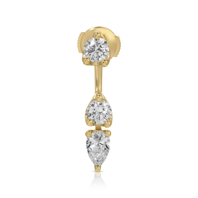 anita ko ORBIT ROUND & PEAR DROP EARRING