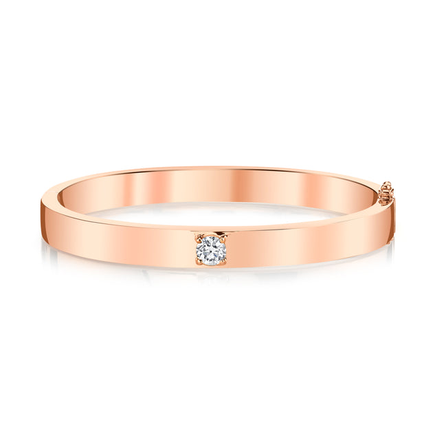 Anita Ko OVAL BRACELET WITH ONE ROUND DIAMOND