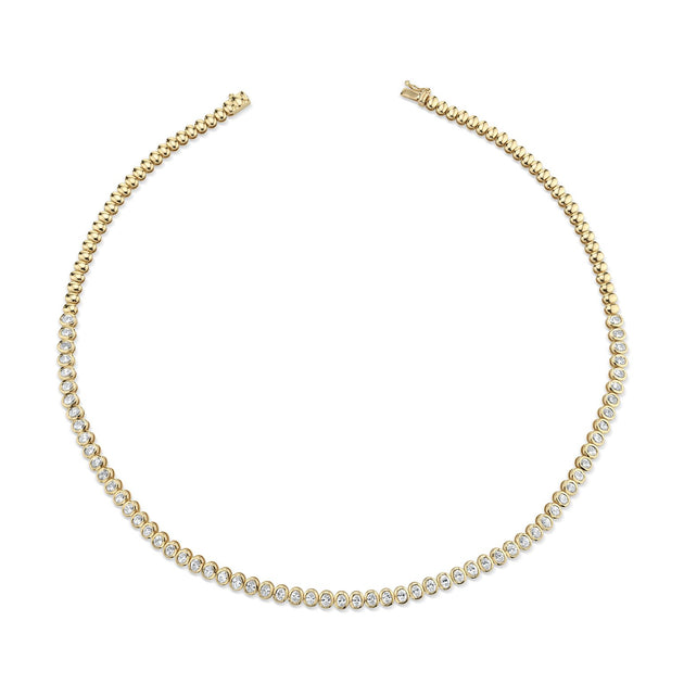 anita ko OVAL DIAMOND BEZEL CHOKER