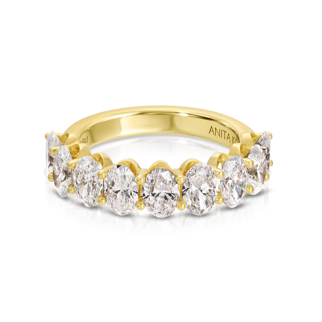 anita ko OVAL DIAMOND DEMI-ETERNITY BAND