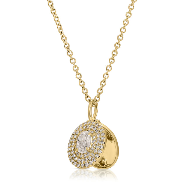 Anita Ko OVAL SHAPED DIAMOND LOULOU LOCKET