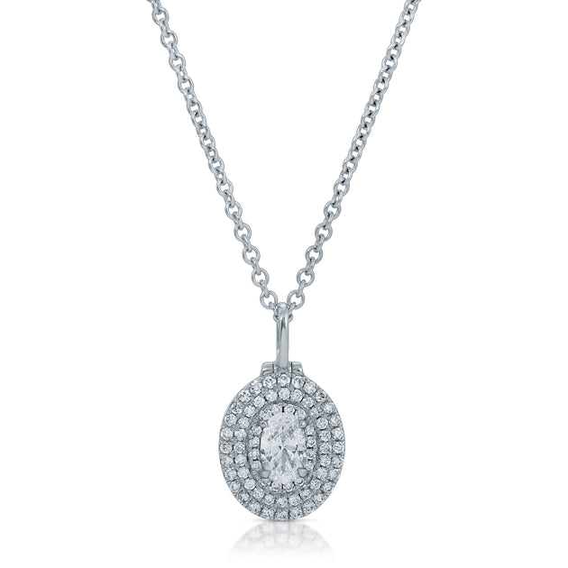 Anita Ko OVAL SHAPED DIAMOND LOULOU LOCKET