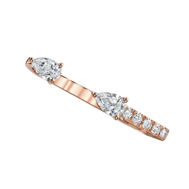 Anita Ko PAVE AND DOUBLE PEAR DIAMOND LOBE HUGGIE